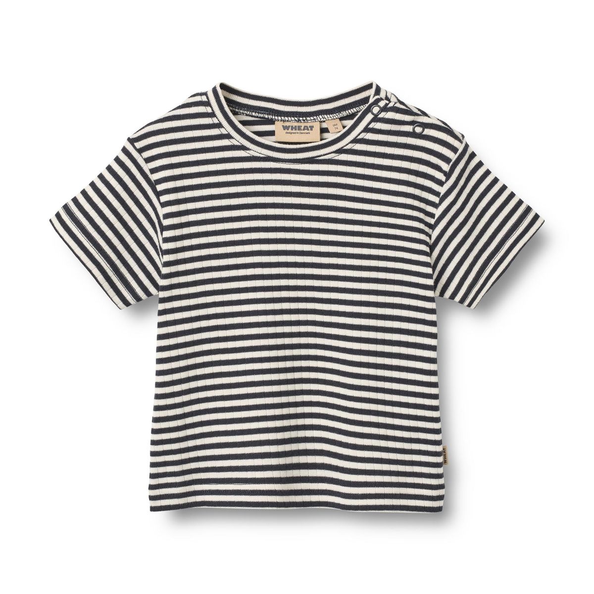Navy Rib Striped Infant Tee