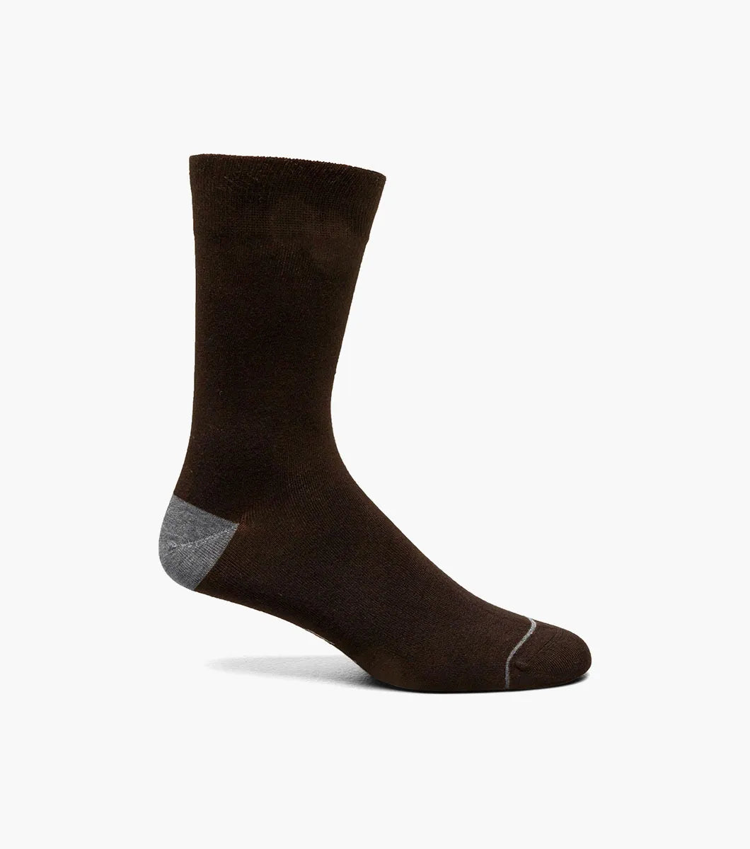 Men's Bamboo Flat Crew Dress Socks