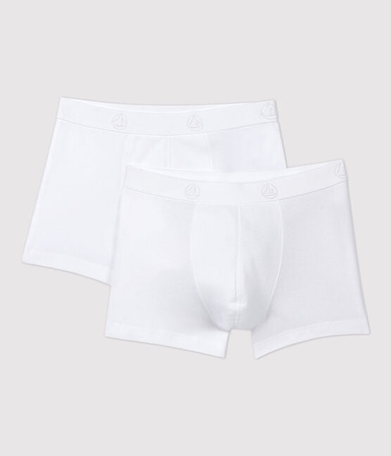 Boy's Petit Bateaun White Boxers 2pk
