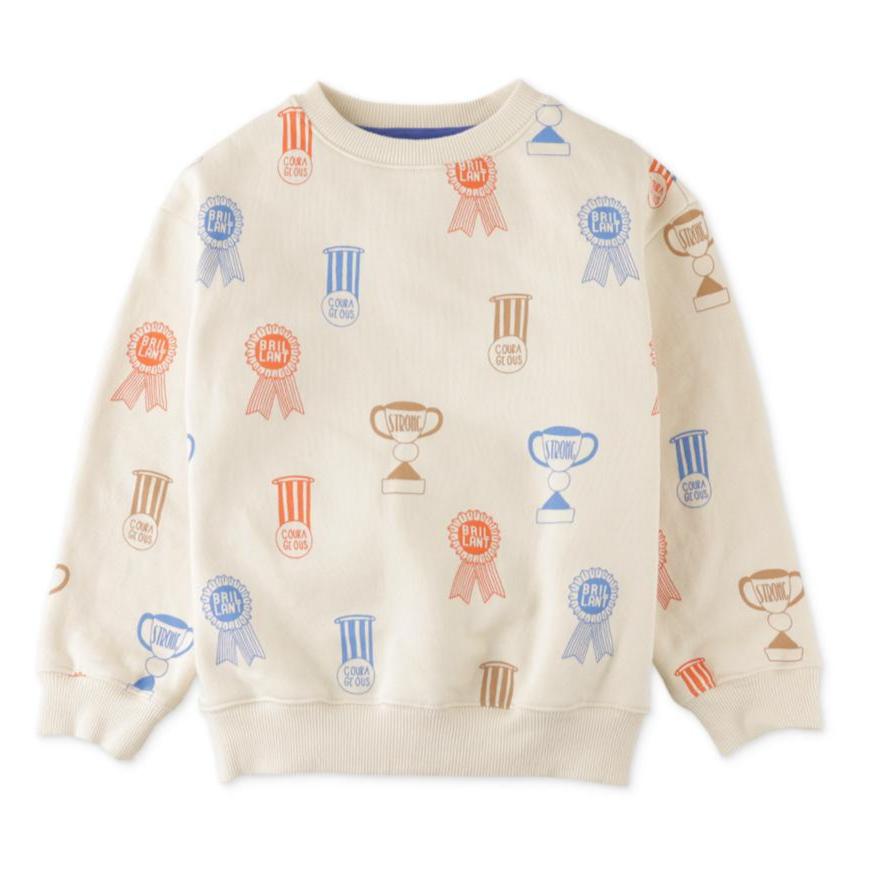 Cream with Blue/Orange Multi Trophy Sweatshirt