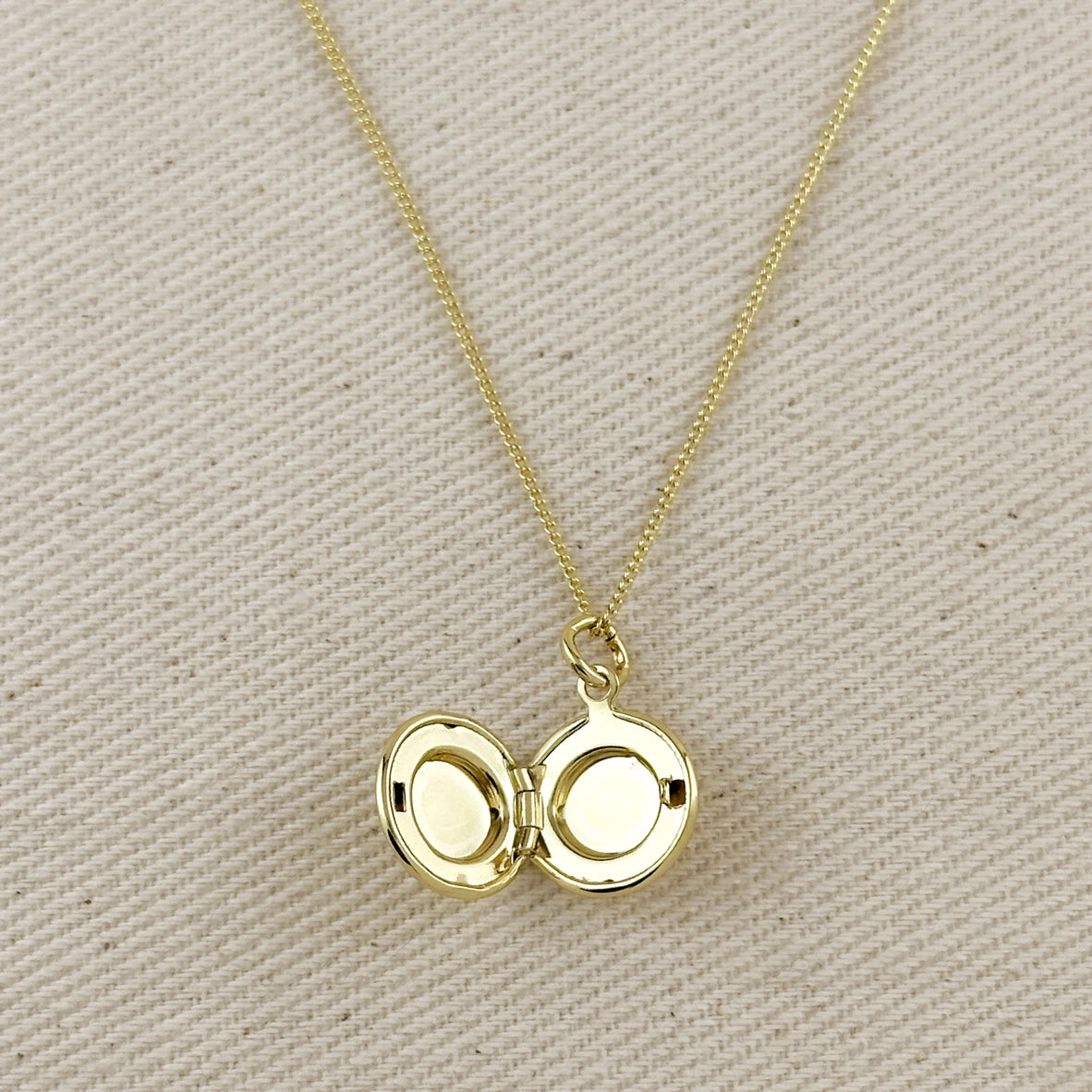 Round Locket Pendant Gold Filled