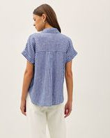 Women's Chambray White Stripe Blouse