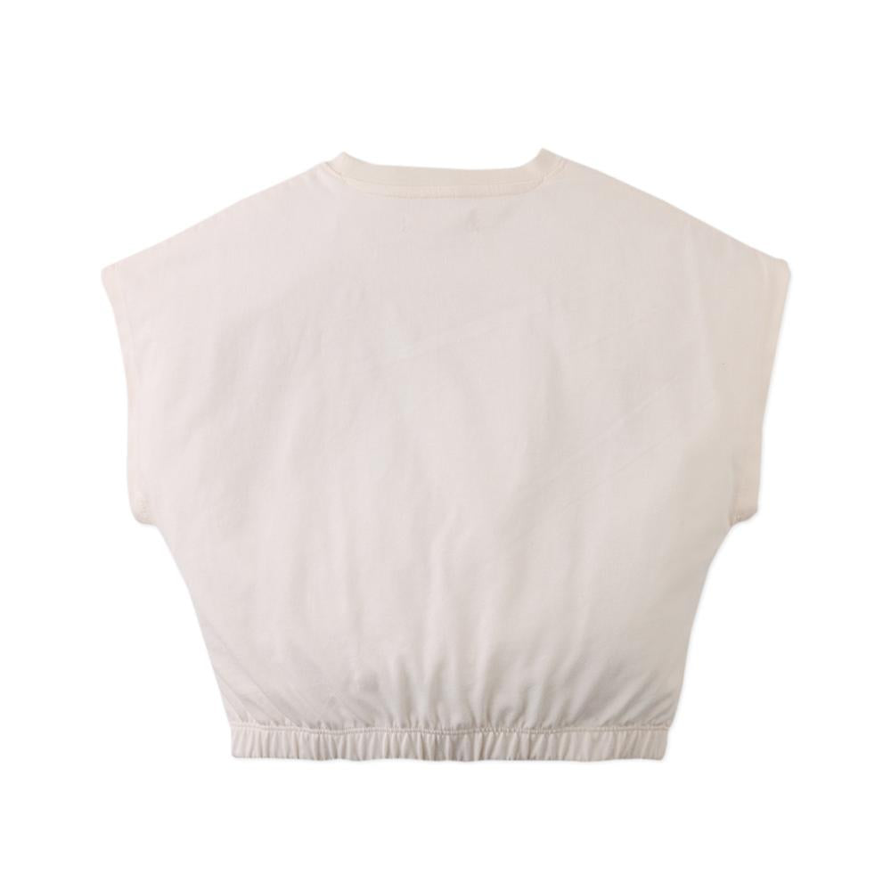 White Dolman Sleeve Embroidered Cherries