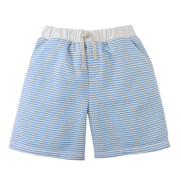 Boy's Blue Textured Stripe Short