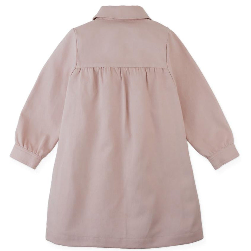 Pink Twill Cross Stitch Shirt Dress