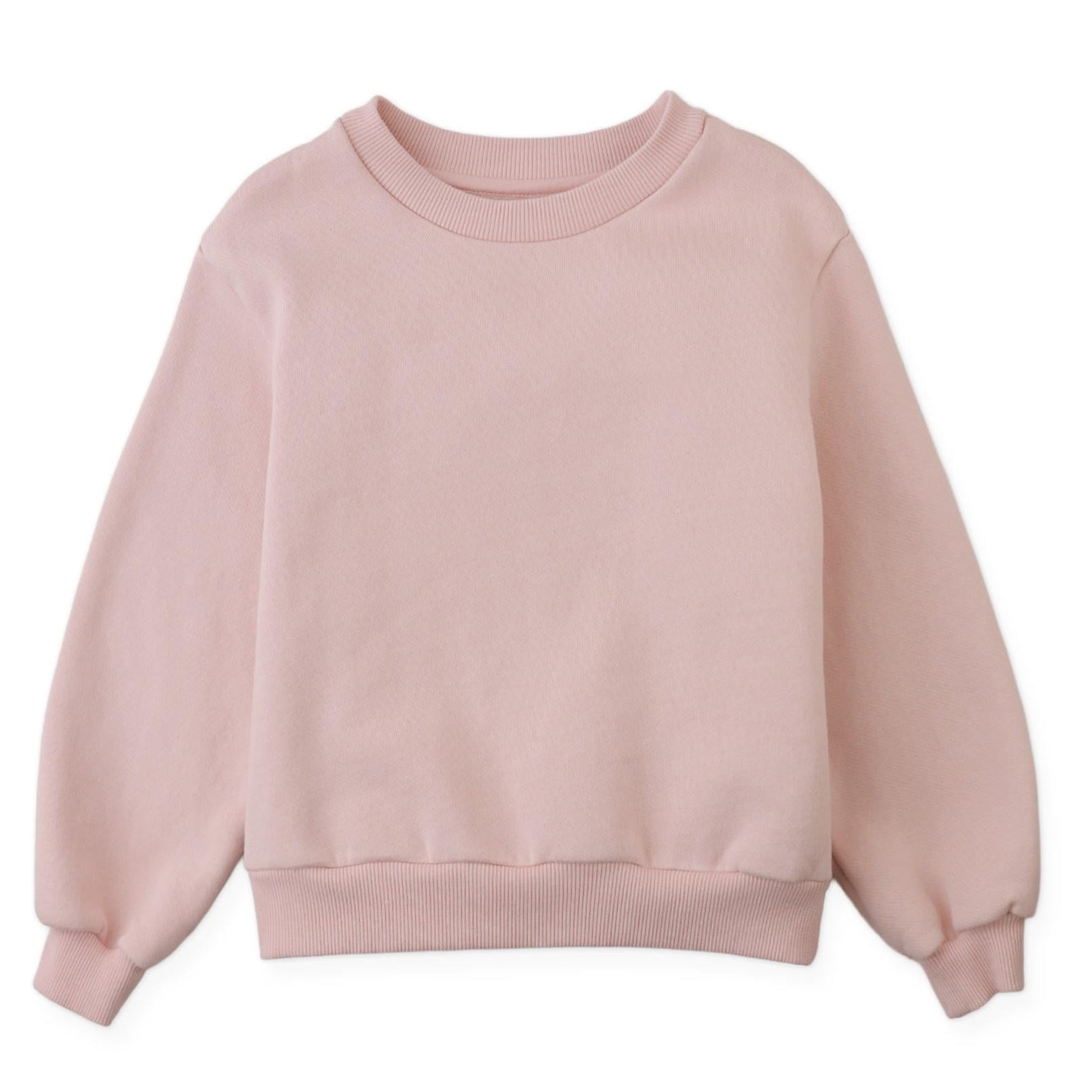 Pink Sweatshirt with Detachable Wide Collar