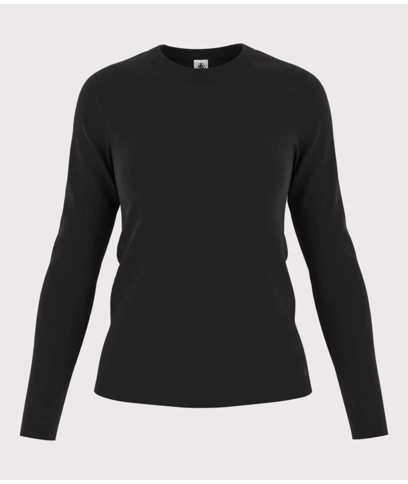 Petit Bateau Black L/S Womens Tee