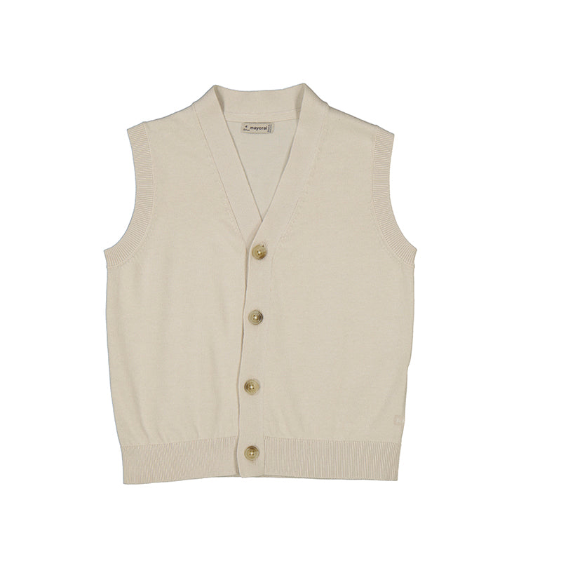 Boy's Bone Button Sweater Vest