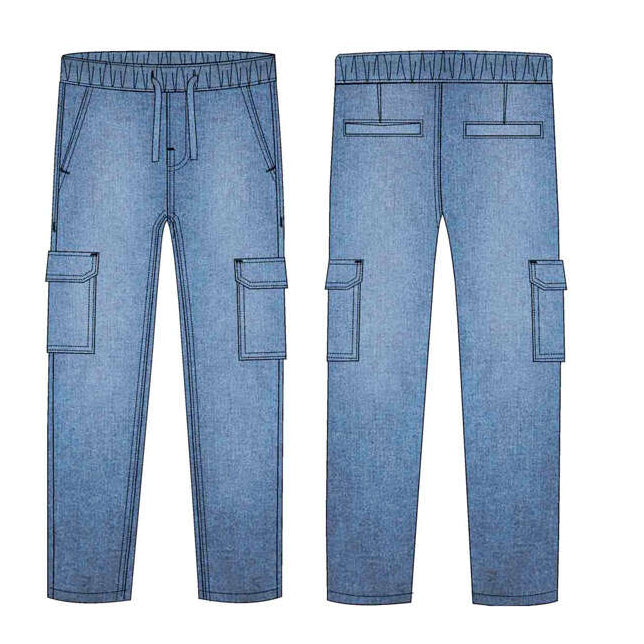 Boy's Soft Denim Cargo Pant