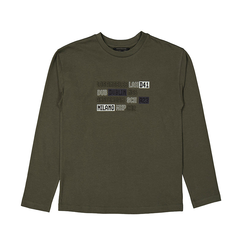Boy's Olive Screen L/S T-Shirt