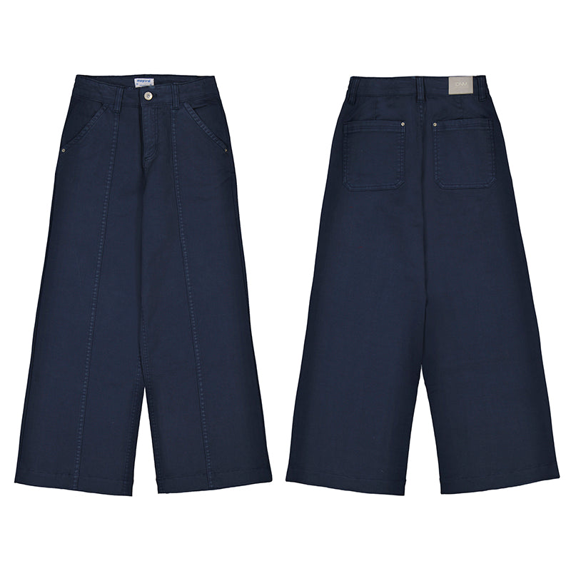 Girl's Petroleum Twill Wide Leg Pant