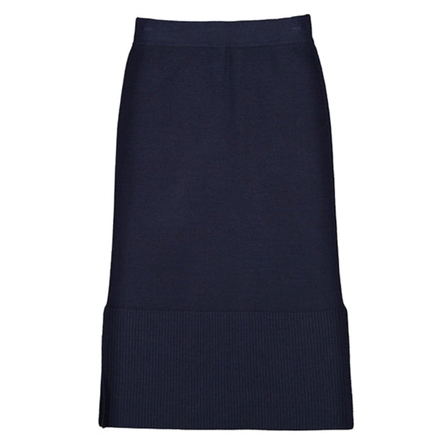 Girl's Navy Knit Slim Skirt
