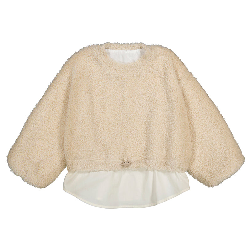 Girl's Almond Sherpa Top