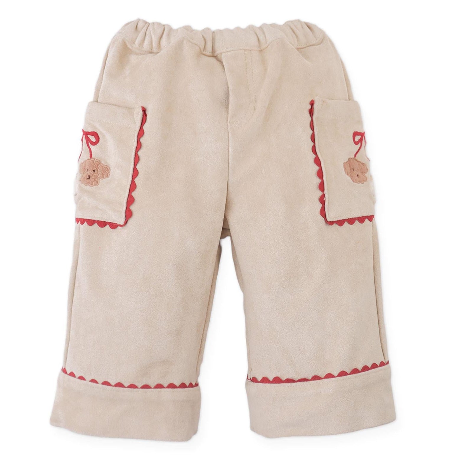 Beige Infant Poodle Pocket Pant