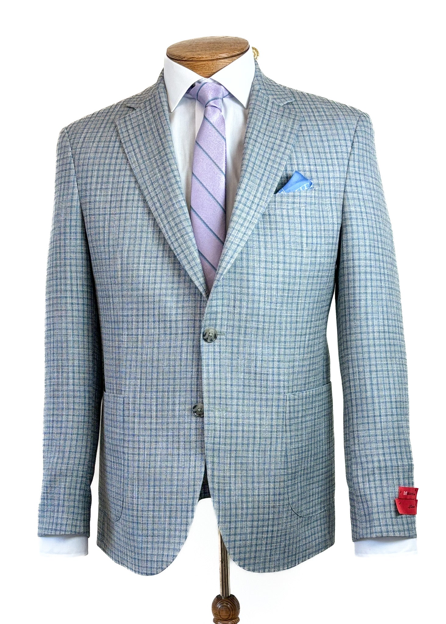 Men's Umberto Olive Teak check Sports Coat