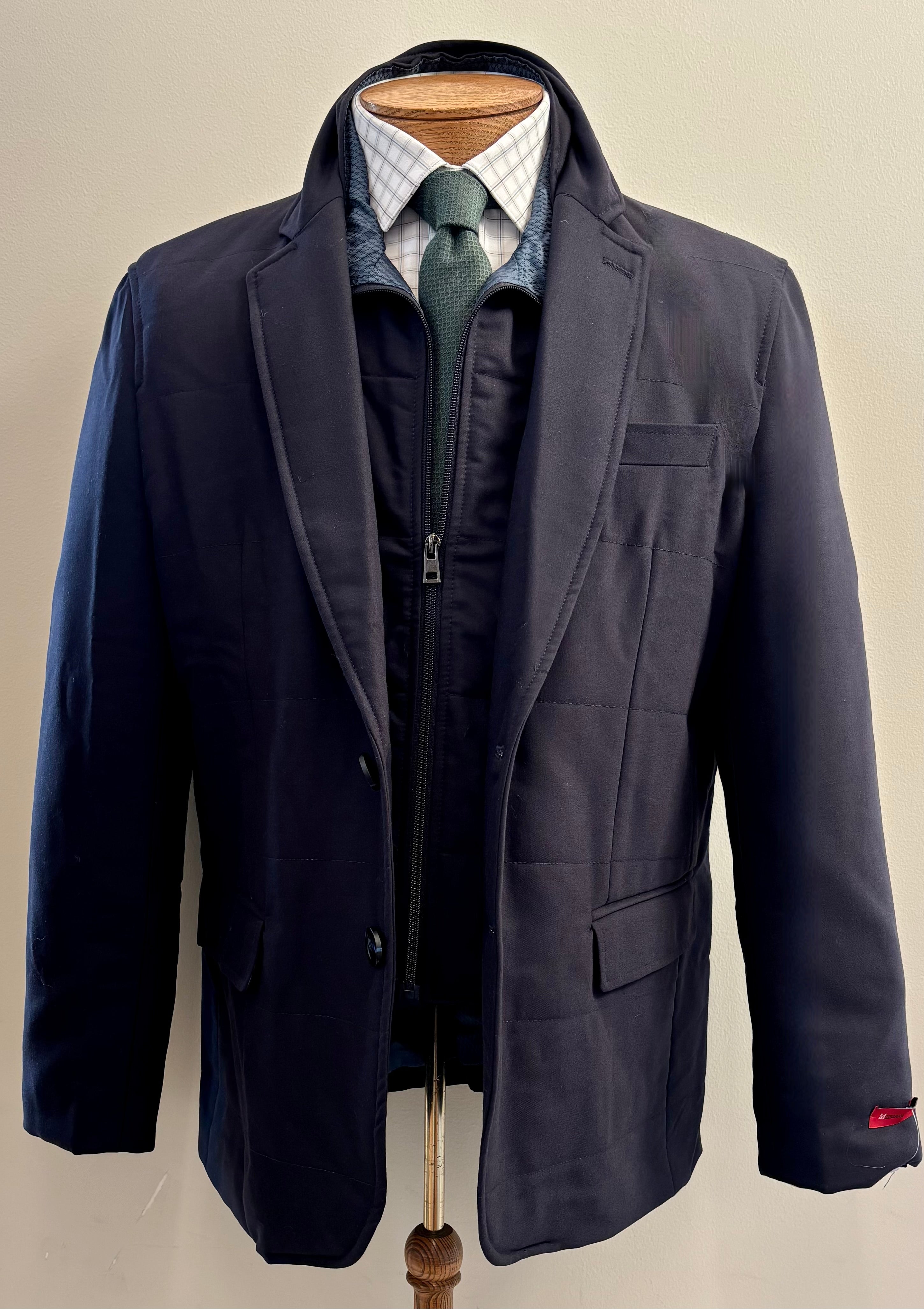 Men's Navy Quilted Outerwear Jacket MA