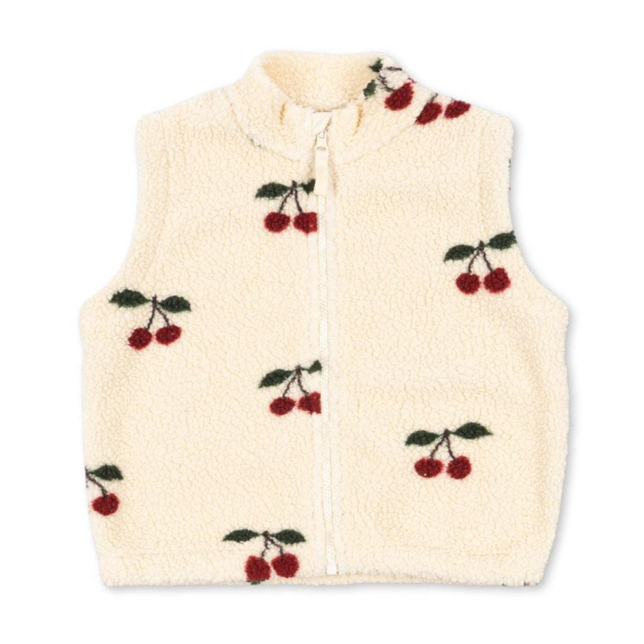 Girl's Konges Slojd Sherpa Cherries Vest