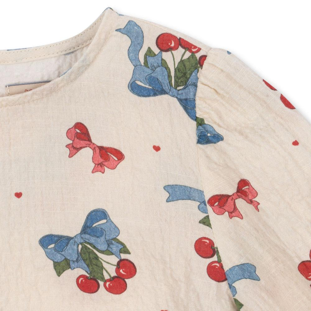 Girl's Konges Slojd Elin Cherries & Bows Blouse