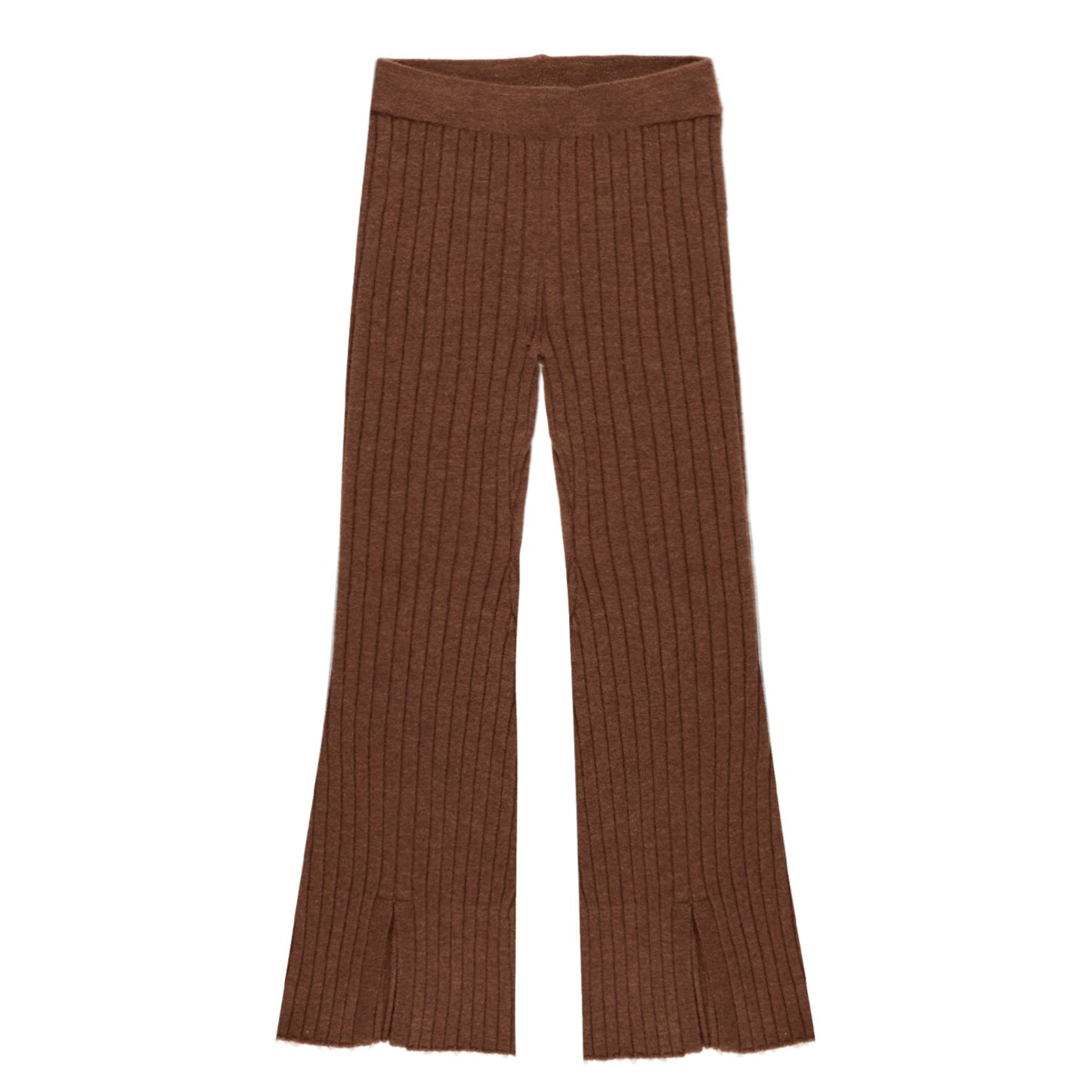 Girl's Rylee & Cru Brown Rib Knit Pant