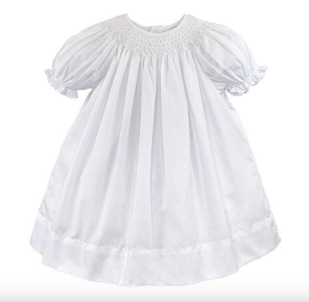 Girl's Batiste Bishop Smocked Dress
