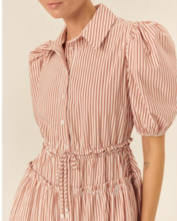 Exquise Legacy Rust Stripe Shirt Dress