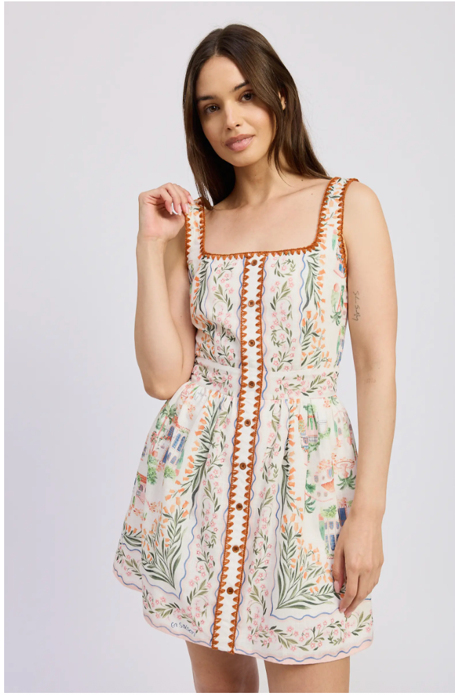 Alaia Botanical Sleeveless Stitch Dress