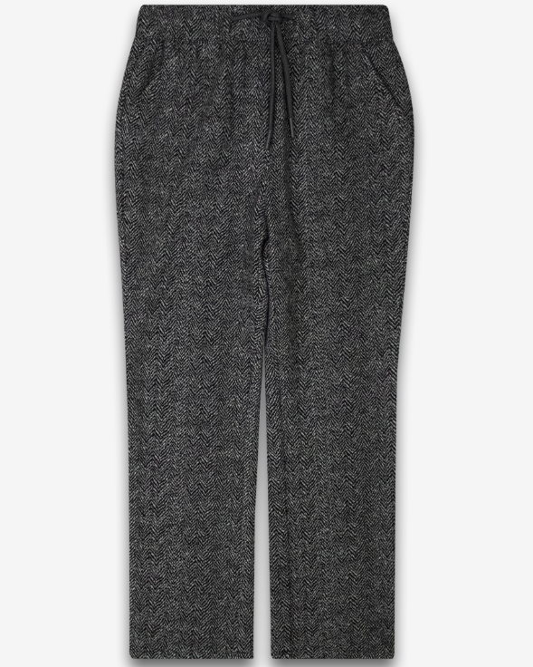 Boy's Charcoal Herringbone Stretch Pant