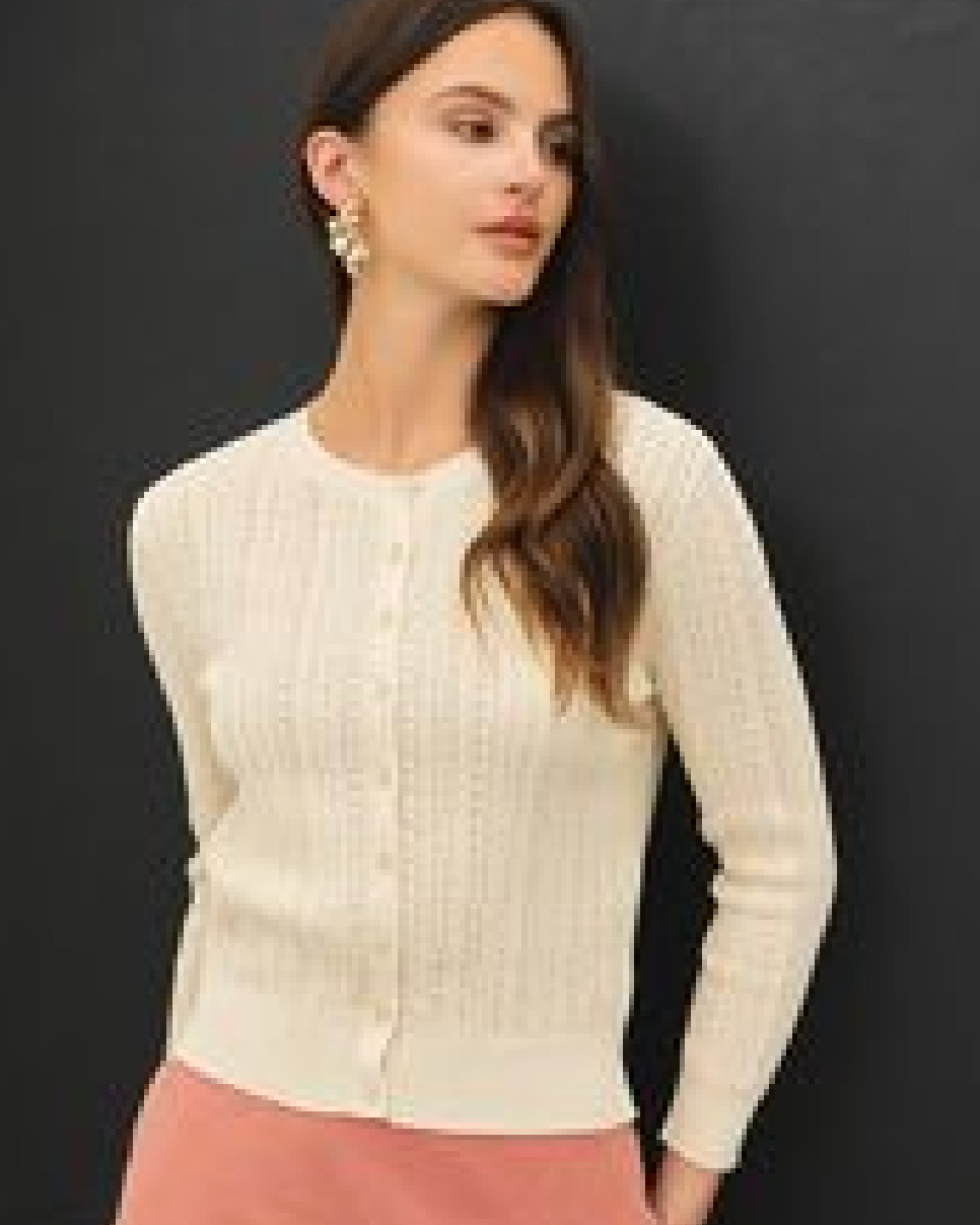 Vanilla Pointelle Cardigan