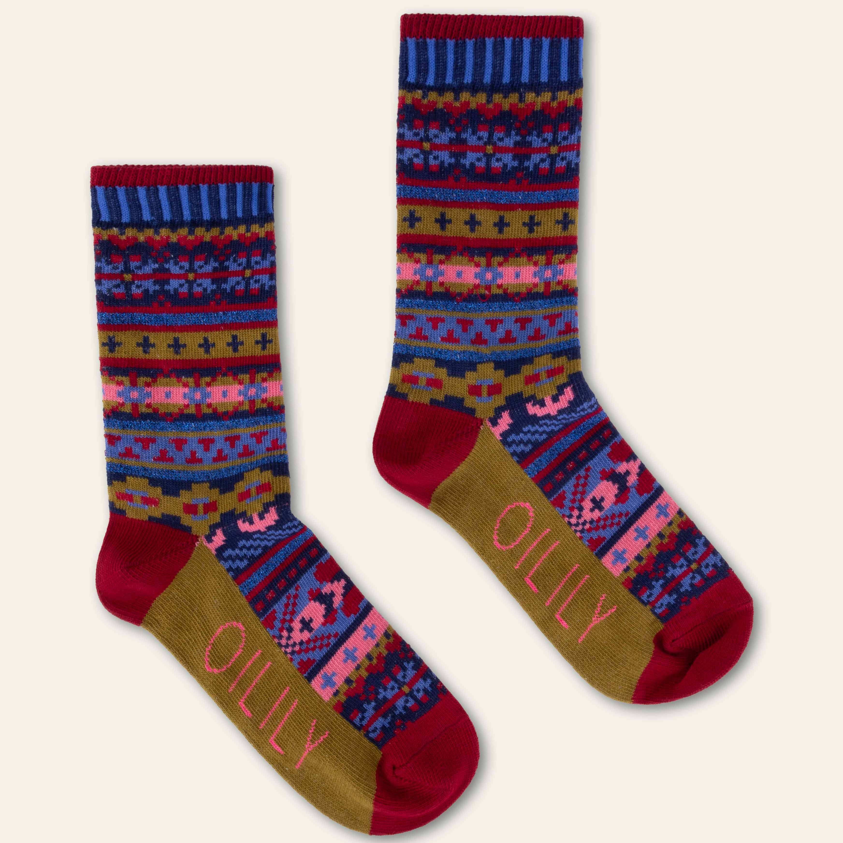 Girl's Oilily Marah Navy Fairysle Socks