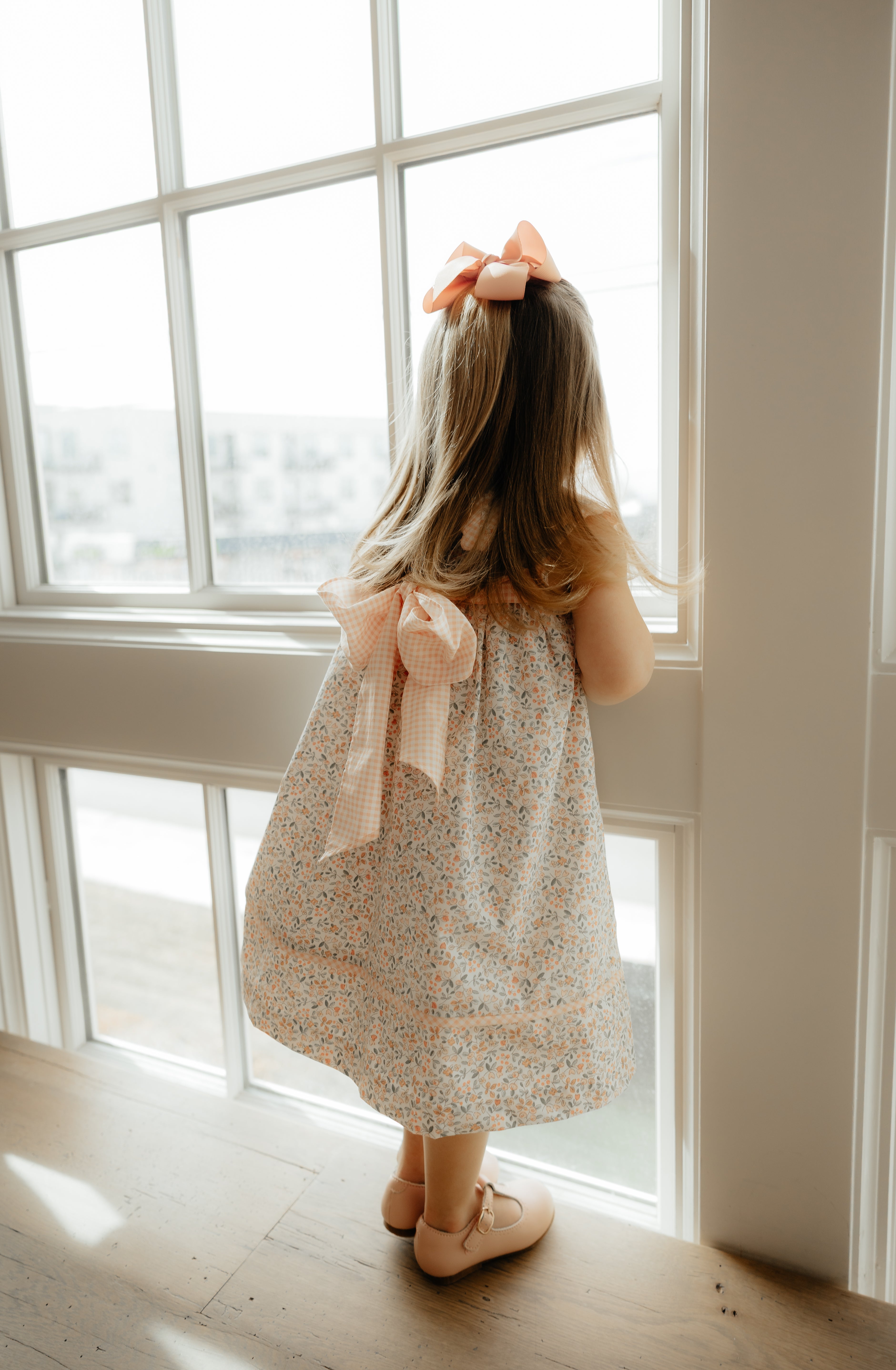 Pink Ditsy and Check Float Dress
