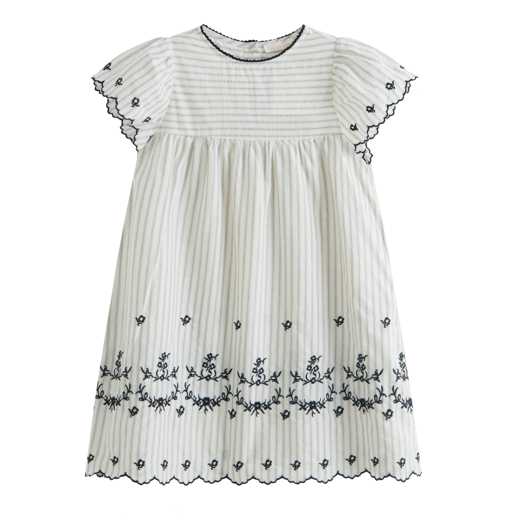 Lucilla Embroidered Ticking Float Dress