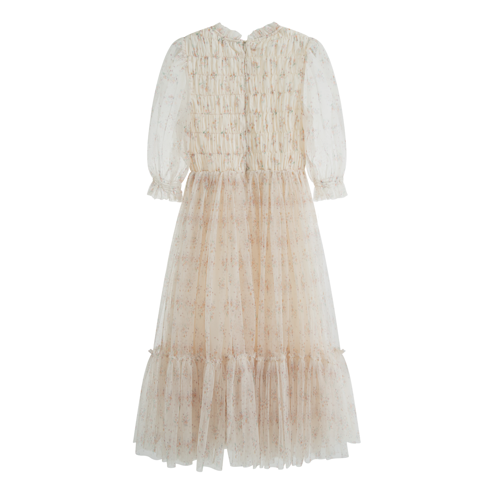 Italian Valetina Pink Floral Tulle Dress