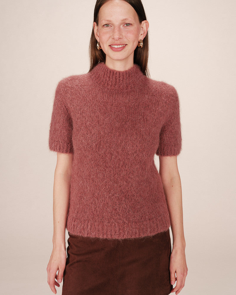 Saule Terracotta Mock Sweater
