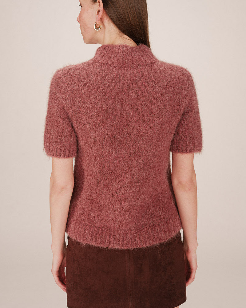 Saule Terracotta Mock Sweater