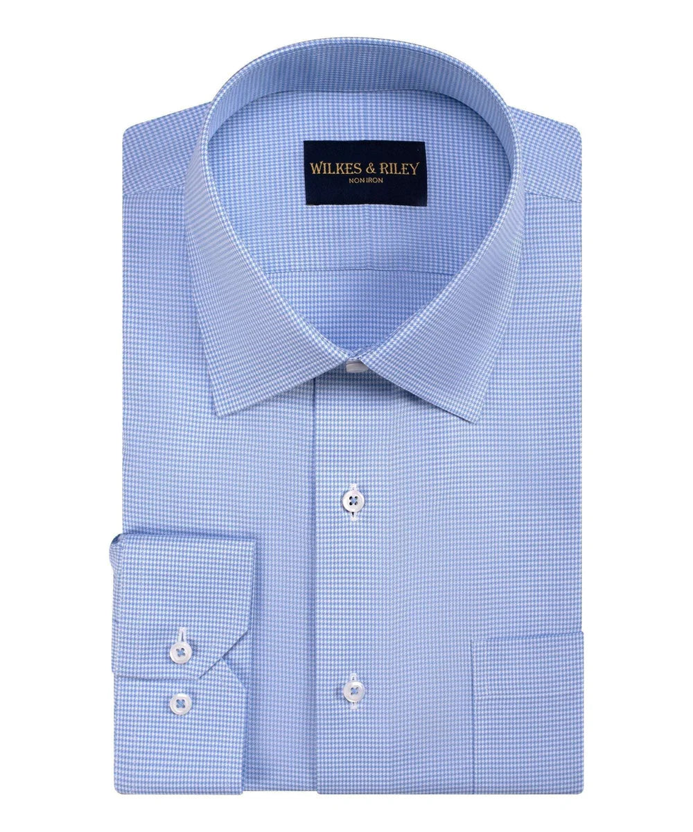 Men's Blue Houndstooth Twill Shirt WR