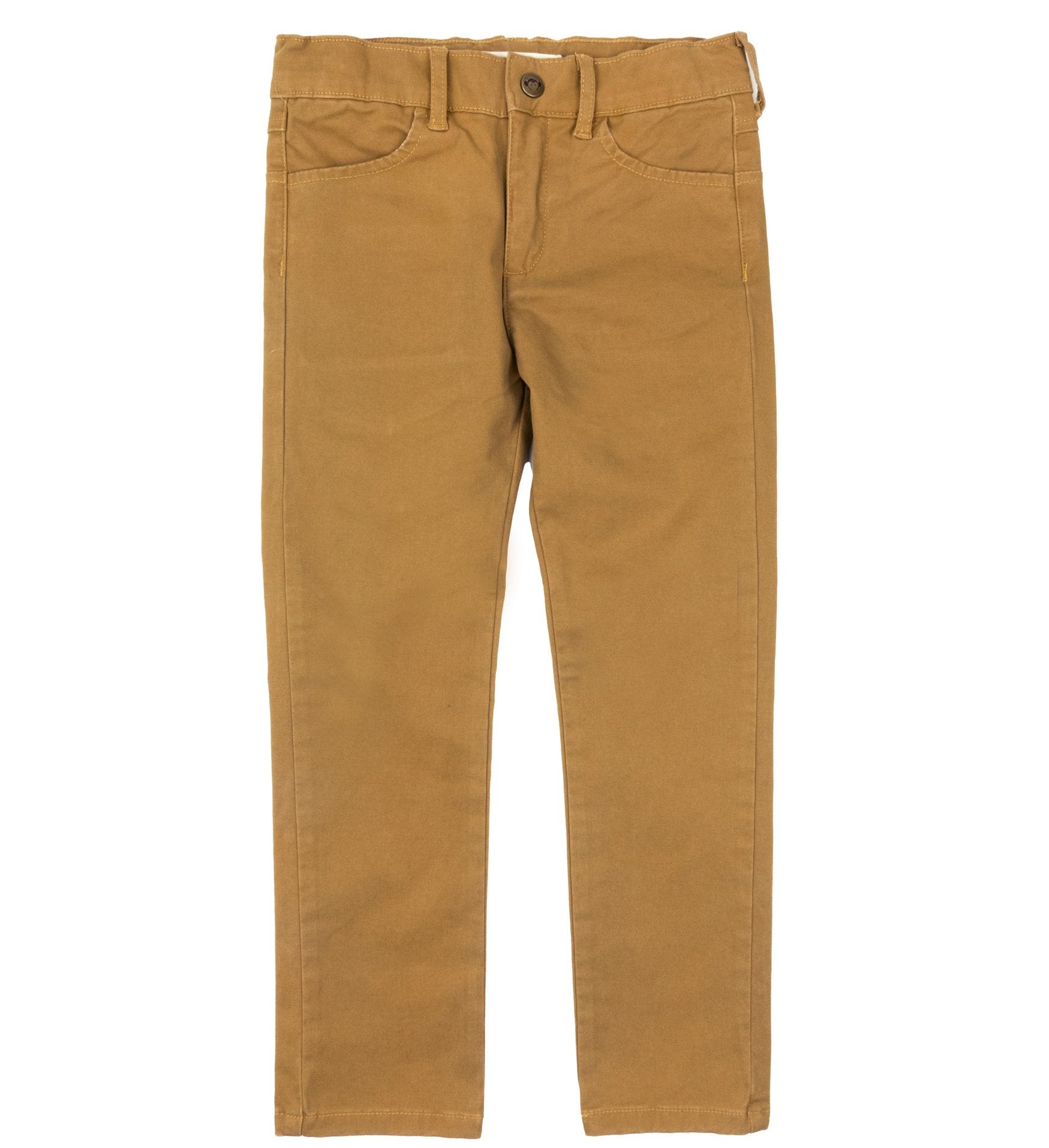 Boy's British Khaki Skinny Twill Pants