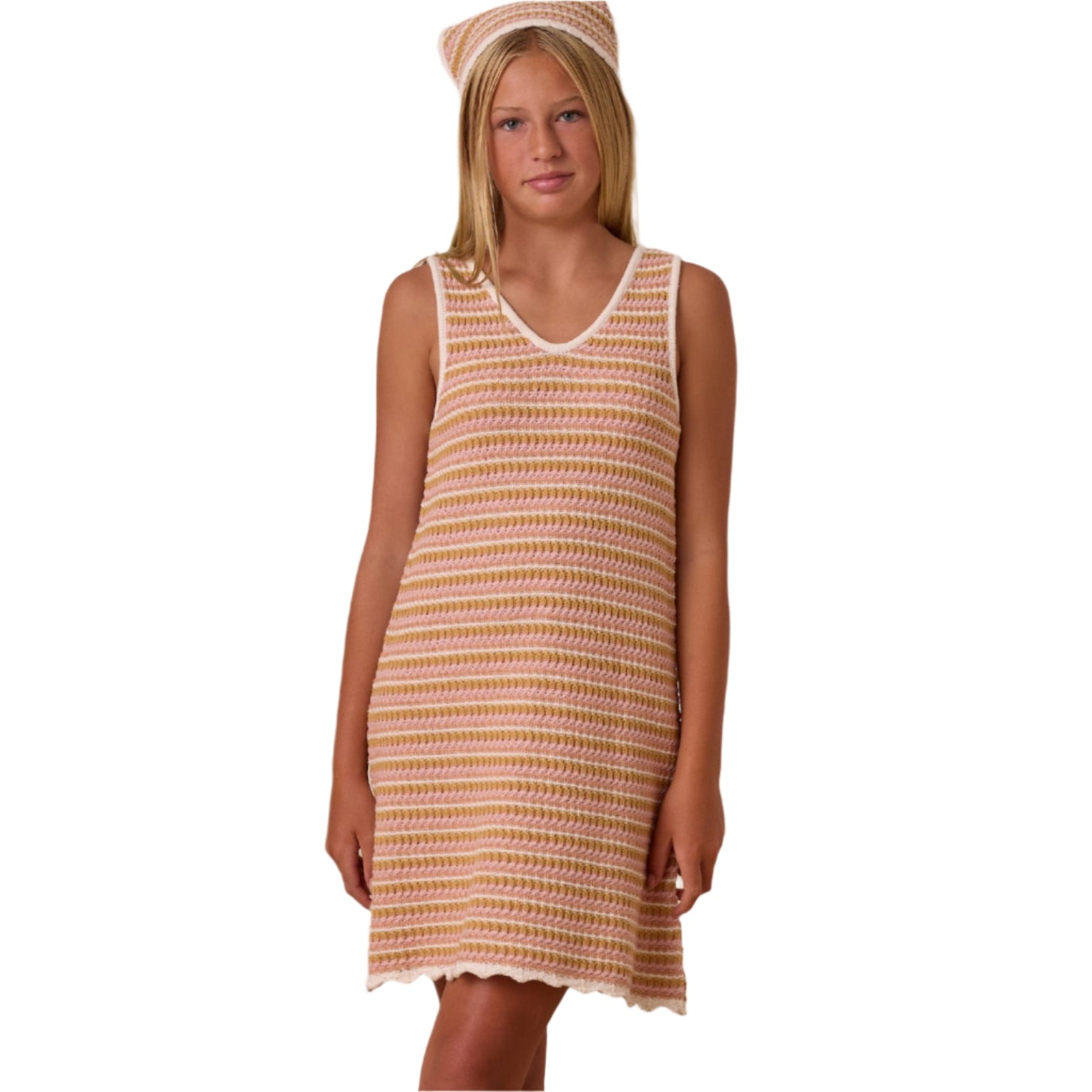 Girl's Rylee & Cru Crochet Pink Dress