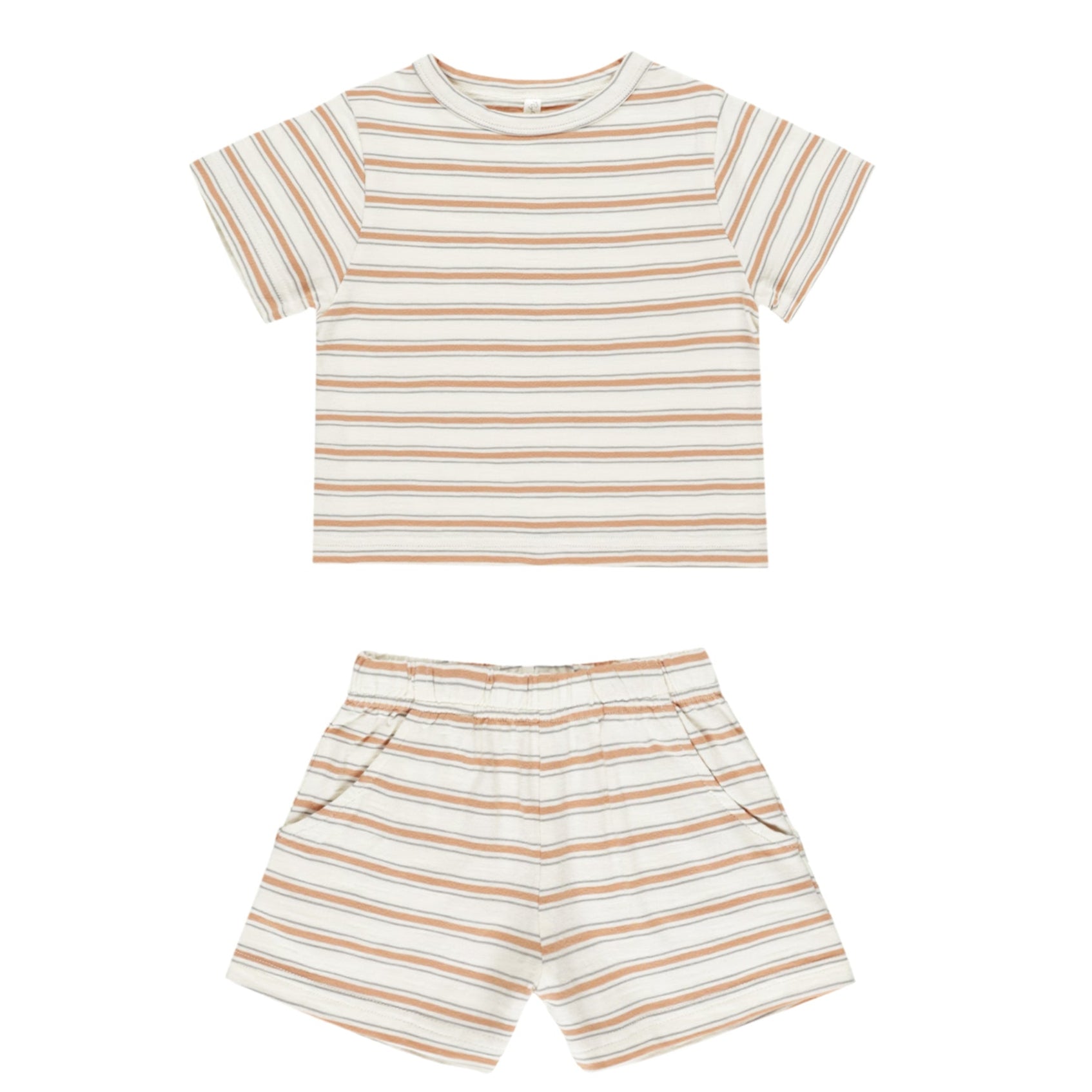 Rylee & Cru Grapefruit Stripe ShortSet