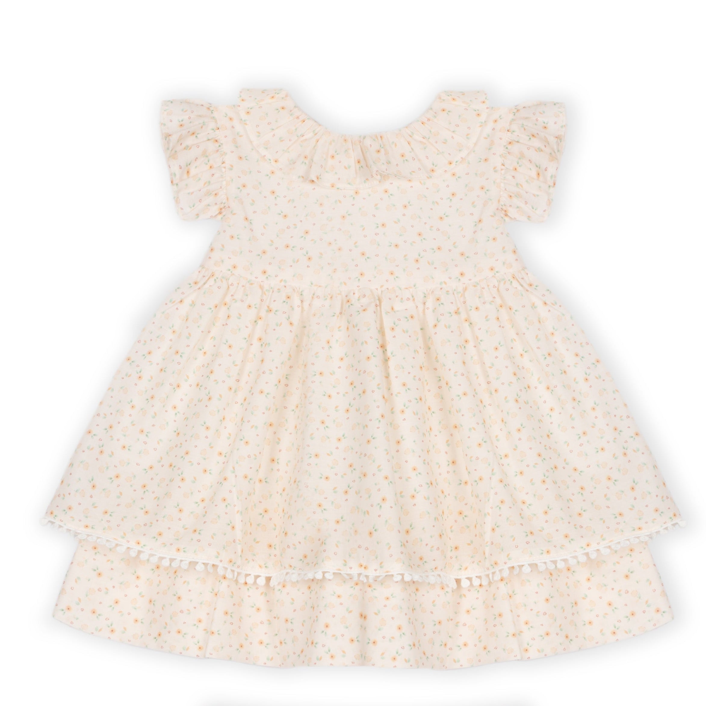 Dress with Soft Peach Print Dress