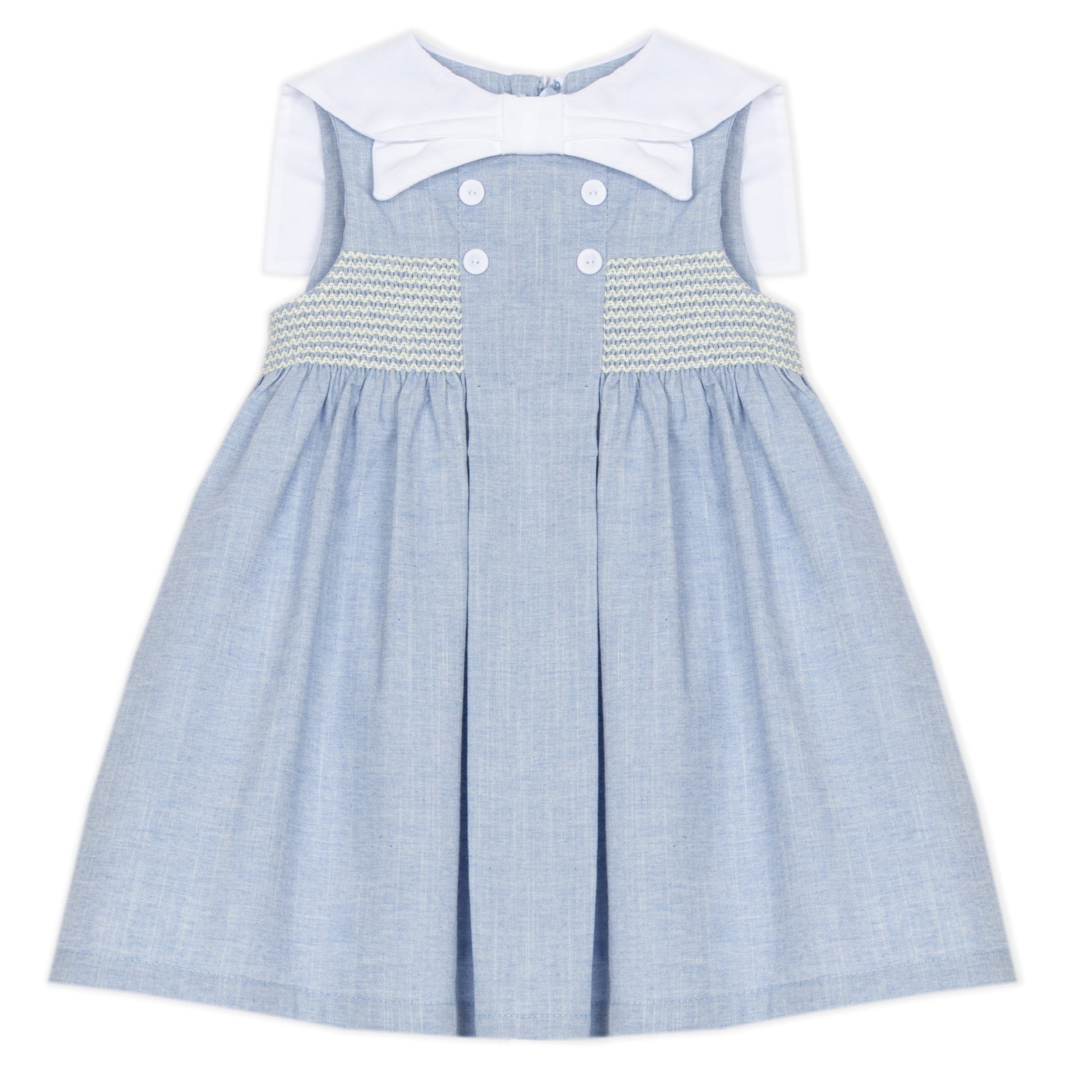 Chambray Dress White Sailor Collar
