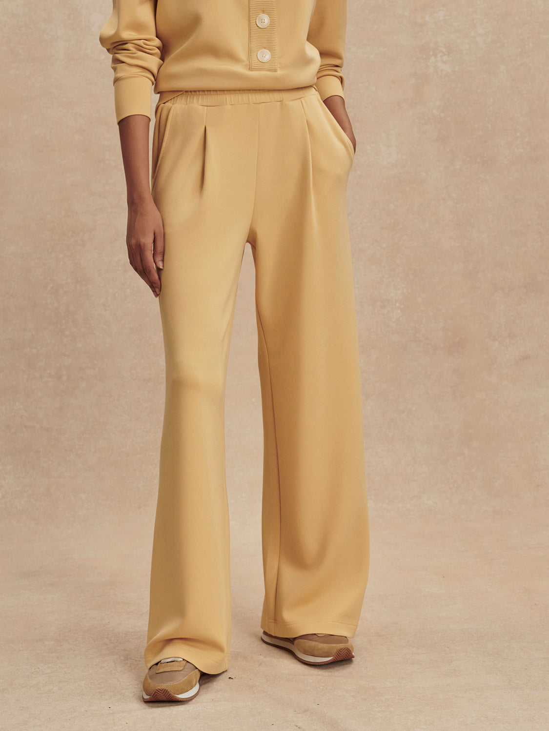 Varley Butter Yellow Extra Wide Leg Pant