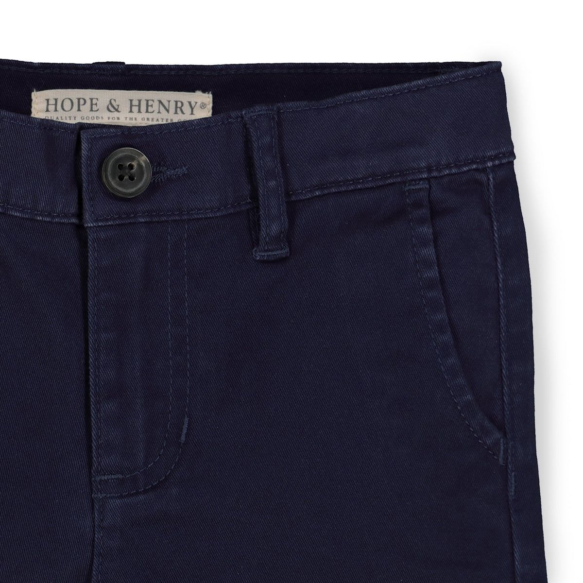 Navy Cotton Stretch Chino Trousers