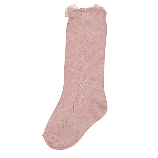Girl's Rose Pointelle Knee Sock