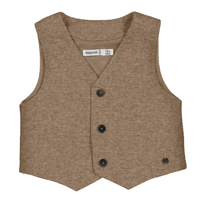 Brown Tweed Infant Vest