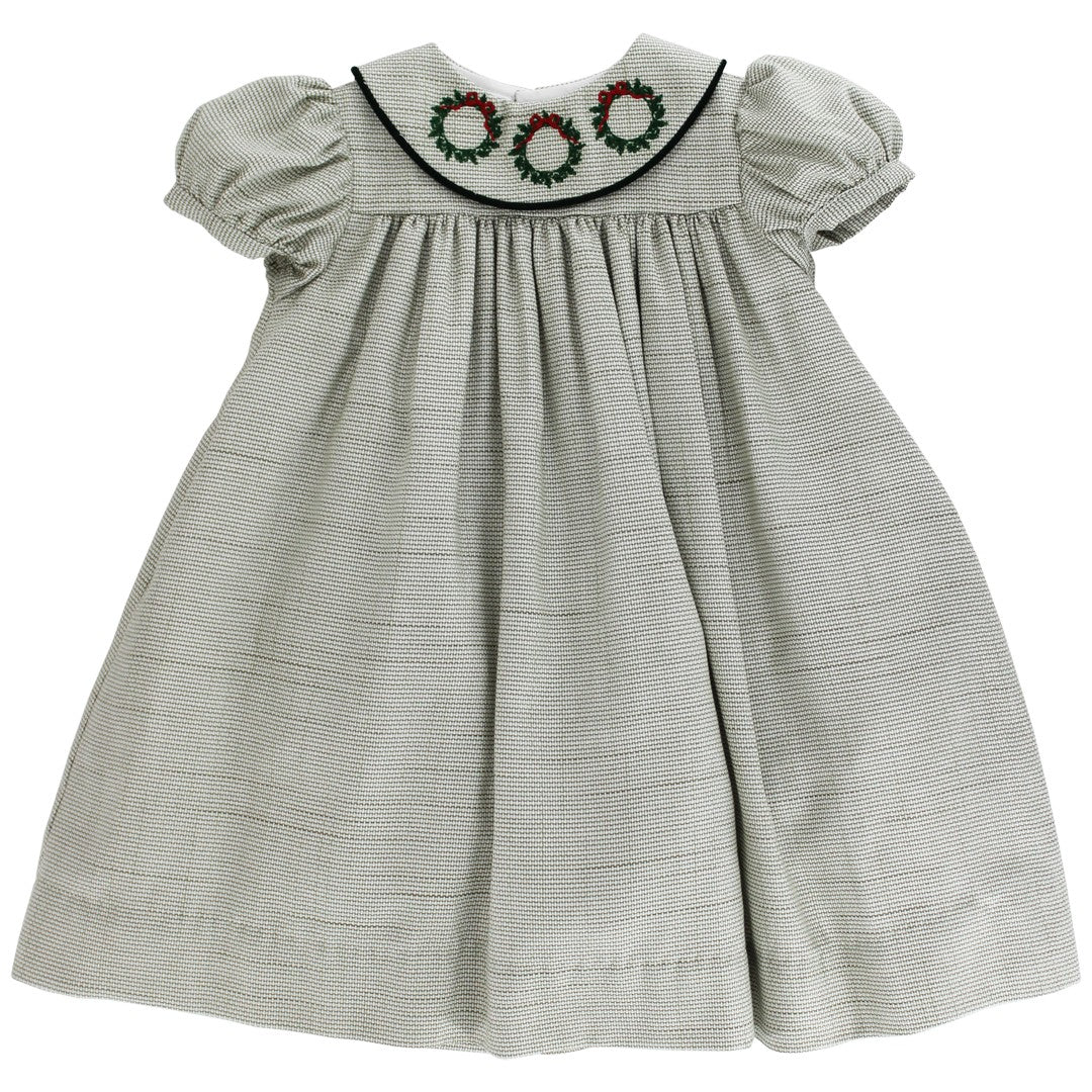 Basil Embroidered Wreath Dress