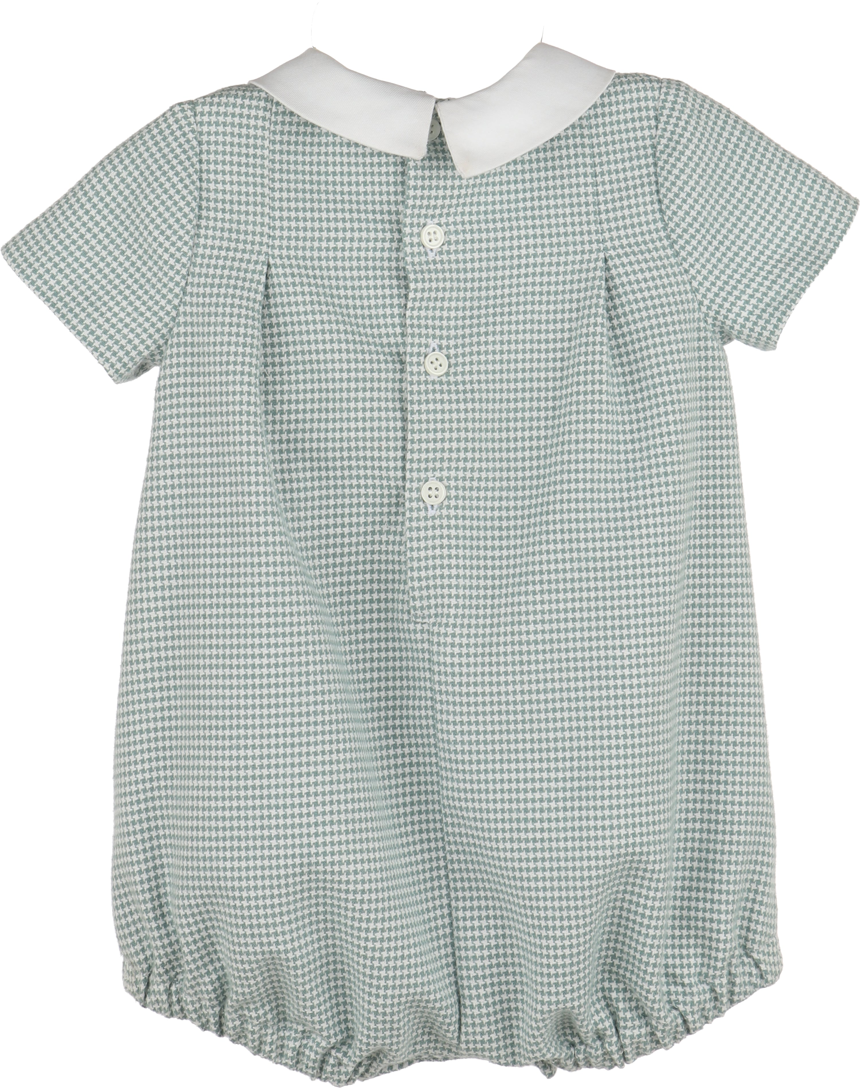 Green Check Smock Romper