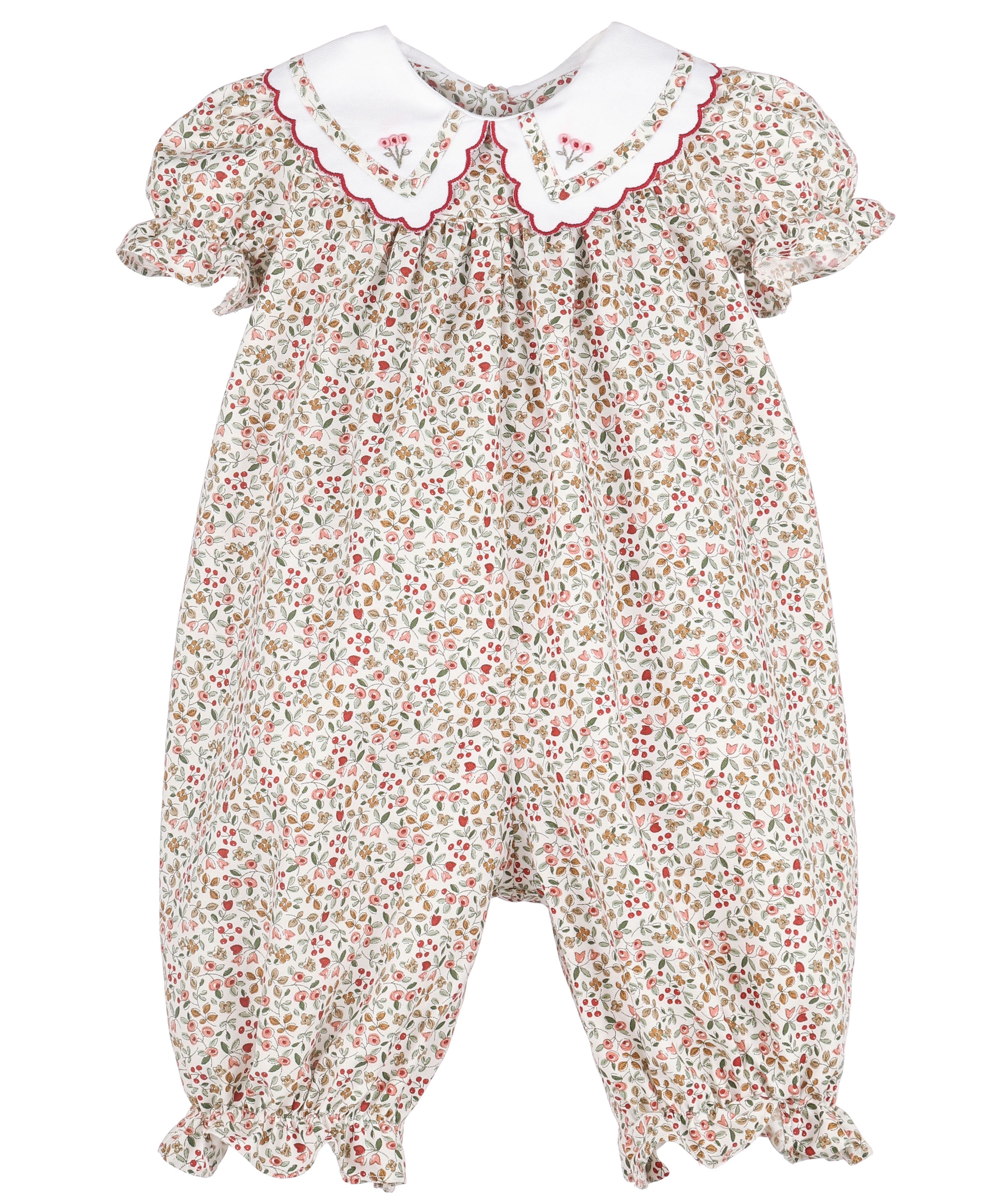 Red Berries & Blooms Romper