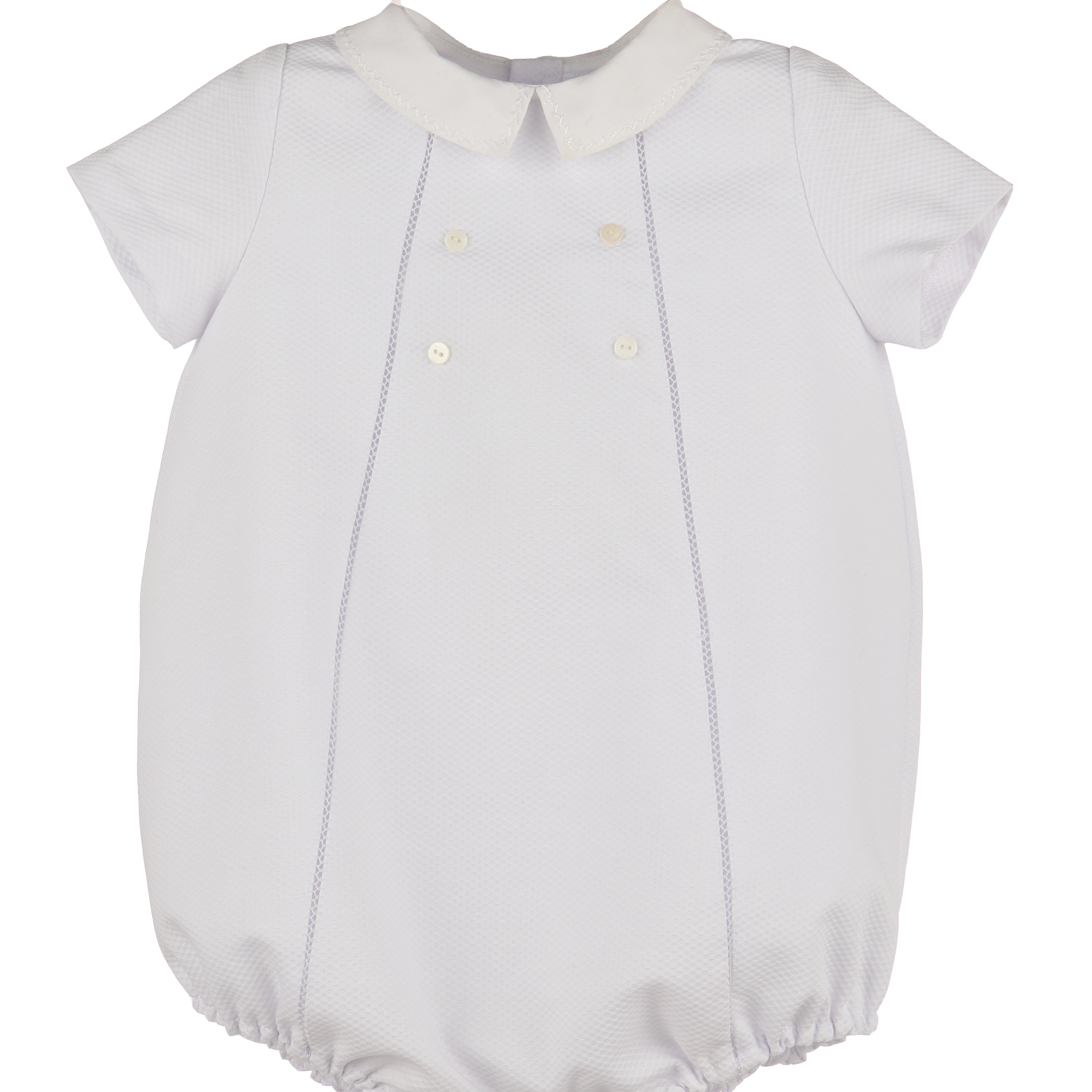 White Pique D/B Romper