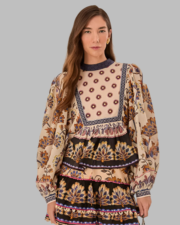 Farm Rio Ainika Peplum Blouse
