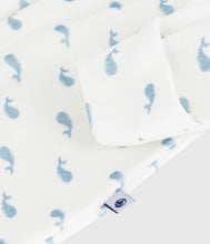 Velour Whale Footie with Collar